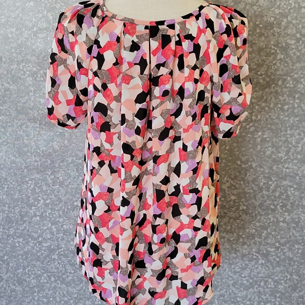 Apt. 9 Confetti Blouse Size Large - image 4